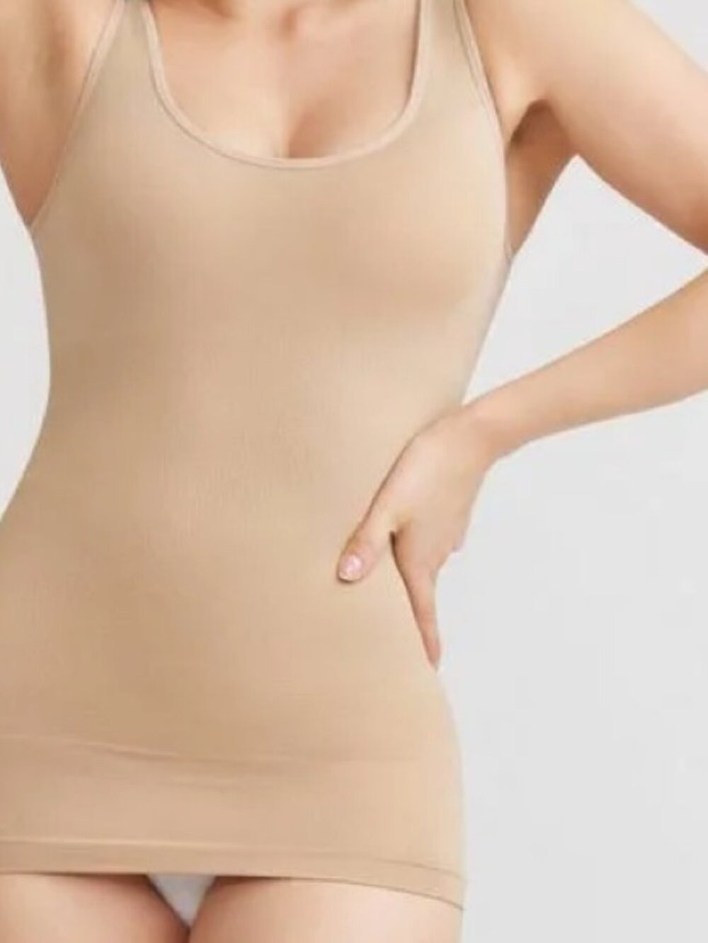 NWT Essentials by Tummy Tank Size 1x/2x in Almond